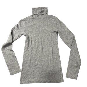 J.Crew Mercantile Womens Heather Gray Turtleneck Long Sleeve Top Size Small Cott